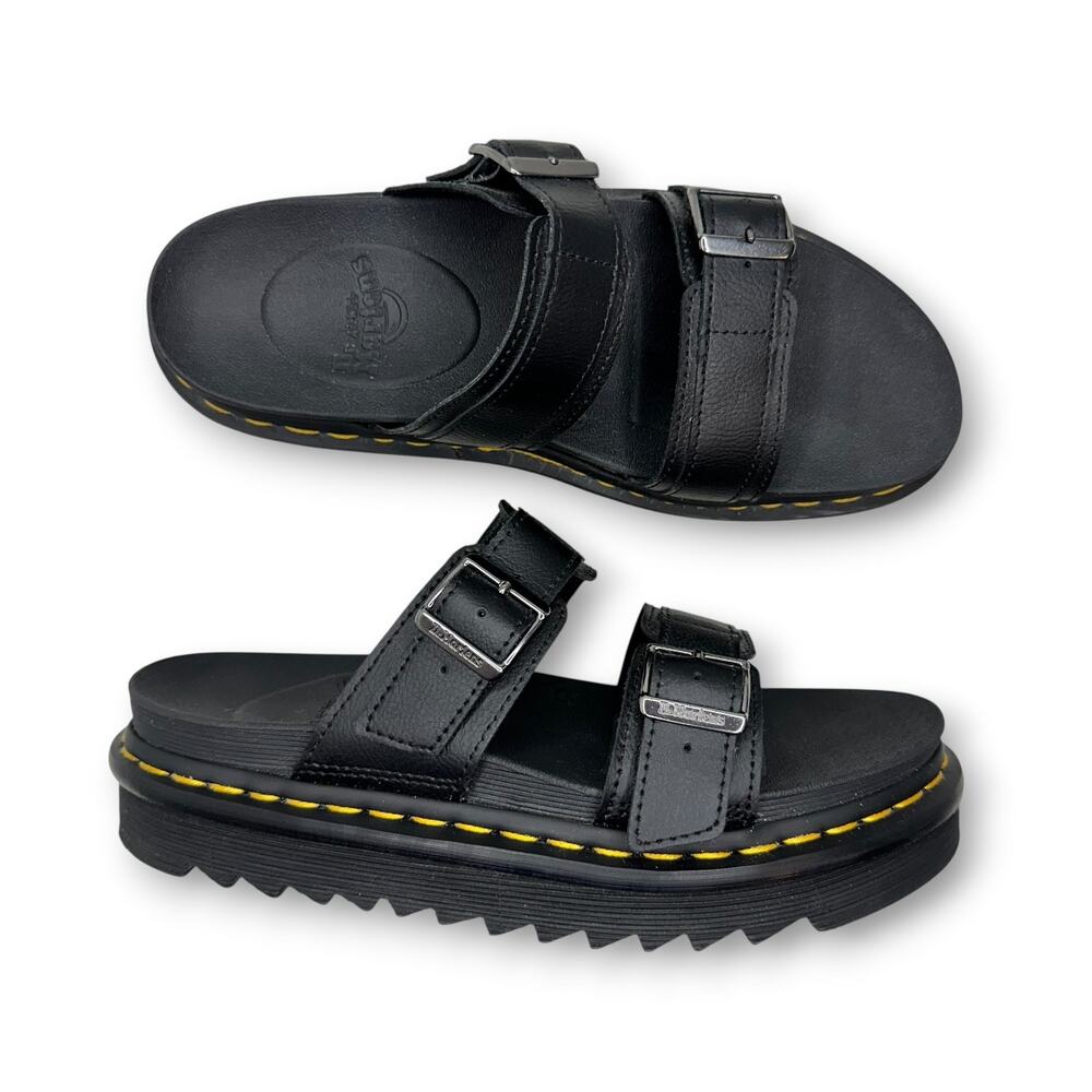 Dr. Martens Myles Slide Sandal Size Women’s US 9 Black Platform Two Strap 570036 - Picture 11 of 11